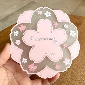 One Starbucks Cherry Blossom Cup Coasters |Silicone Coasters Pink Sakura Coaster